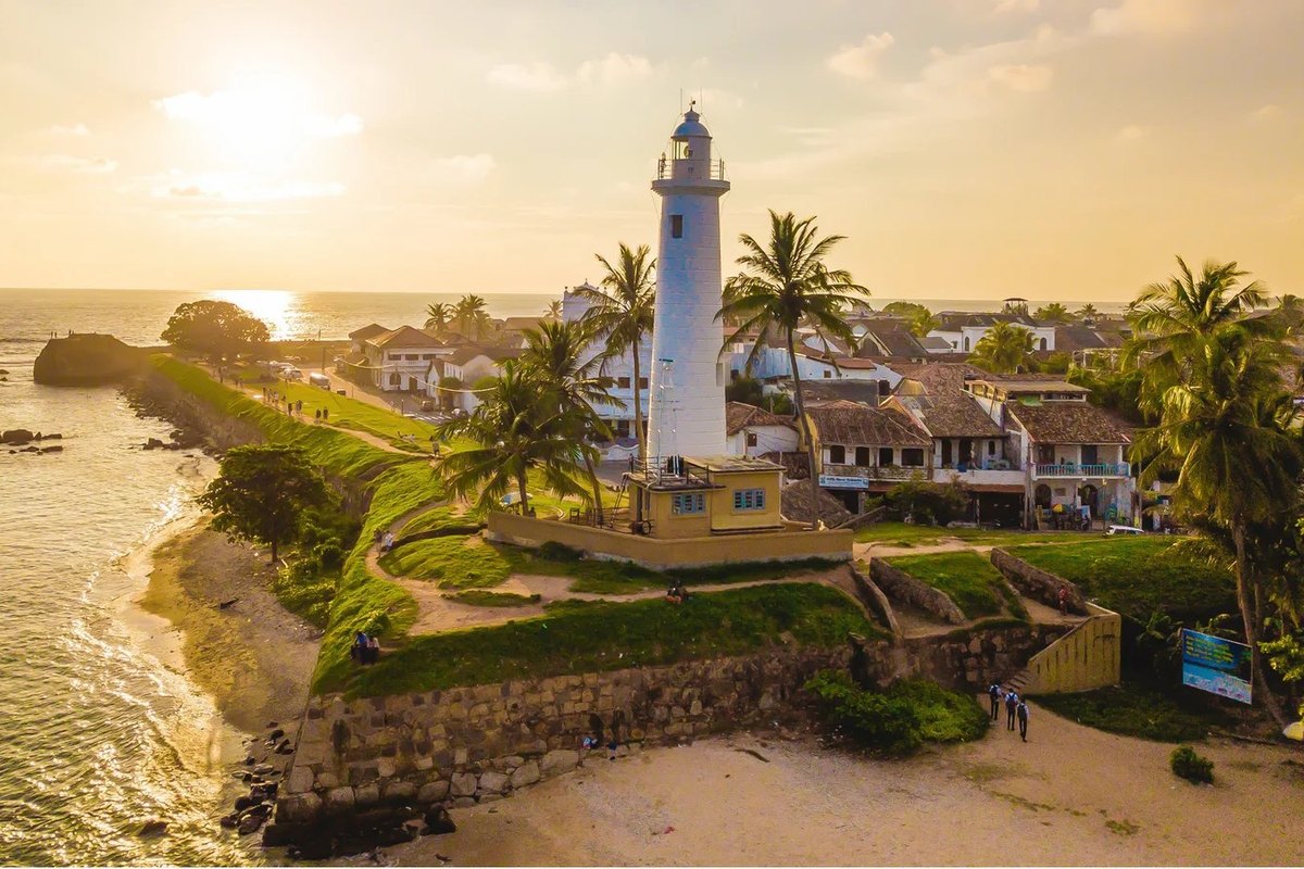 Galle Fort and lighthouse, a UNESCO World Heritage Site with colonial Portuguese and Dutch architecture
